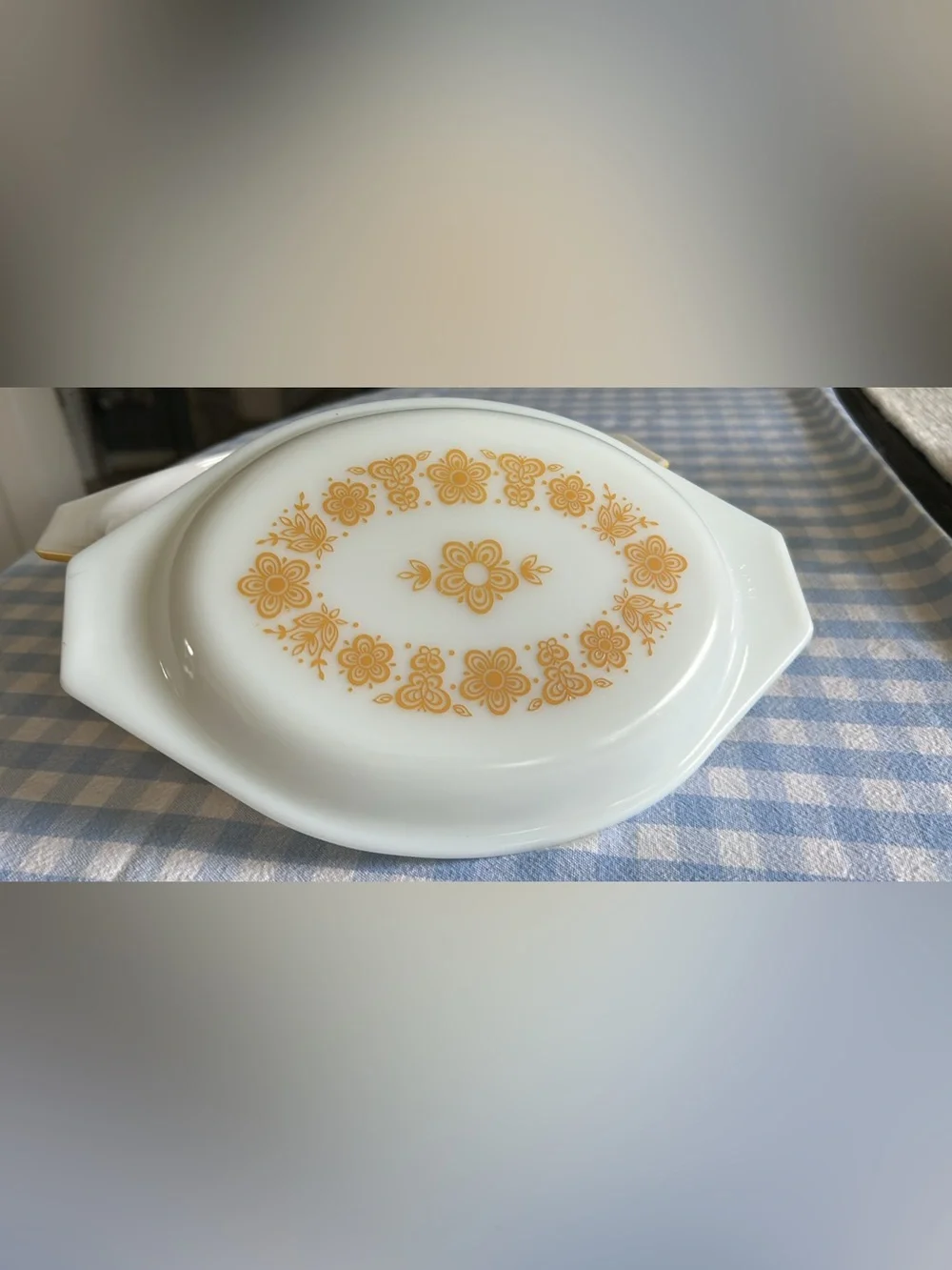 Vintage Pyrex Butterfly Gold Covered Casserole Dish